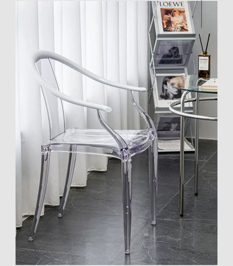 ABOUT WHITE Juniper Modern Minimalist Transparent Dining Chair from ABOUT WHITE