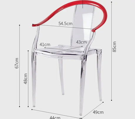 ABOUT WHITE Juniper Modern Minimalist Transparent Dining Chair from ABOUT WHITE