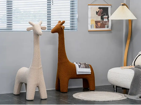 ABOUT WHITE Juniper Whimsical Giraffe Stool Decorative Home Ornament from ABOUT WHITE