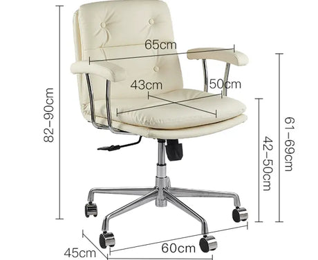 ABOUT WHITE Kaelson Ergonomic Creamy Office Chair from ABOUT WHITE
