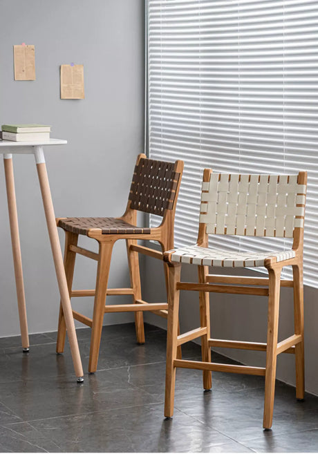 ABOUT WHITE Kaori Elegant Woven Bar Chair from ABOUT WHITE