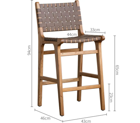 ABOUT WHITE Kaori Elegant Woven Bar Chair from ABOUT WHITE