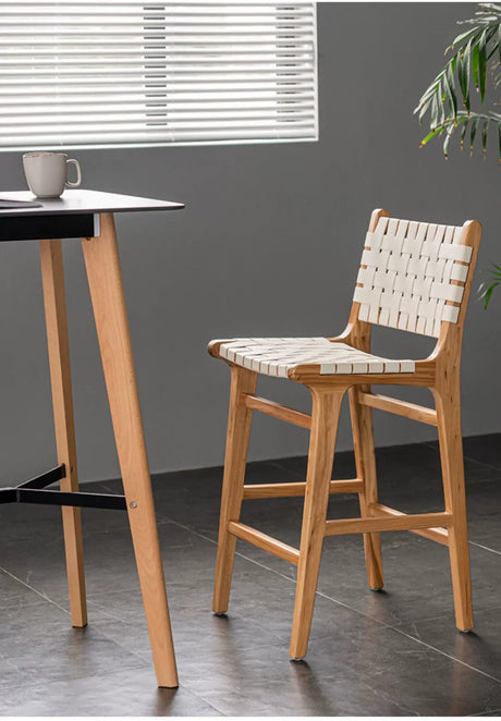 ABOUT WHITE Kaori Elegant Woven Bar Chair from ABOUT WHITE