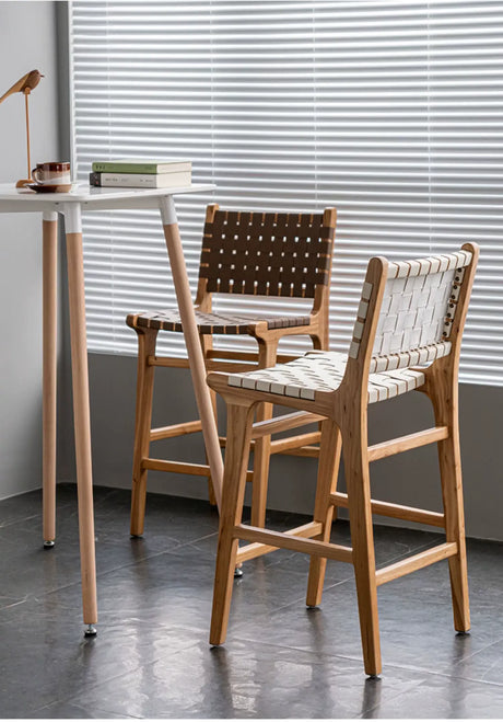 ABOUT WHITE Kaori Elegant Woven Bar Chair from ABOUT WHITE
