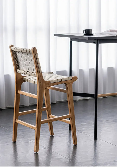 ABOUT WHITE Kaori Elegant Woven Bar Chair from ABOUT WHITE