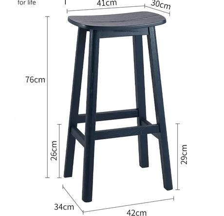 ABOUT WHITE Kyoto Elegant Solid Wood Barstool from ABOUT WHITE