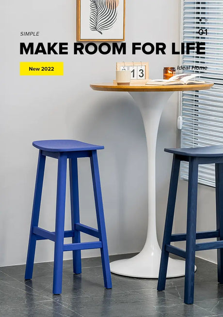 ABOUT WHITE Kyoto Elegant Solid Wood Barstool from ABOUT WHITE