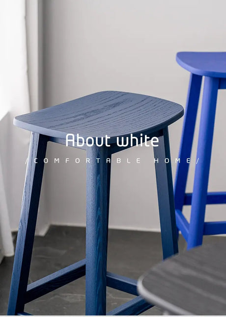 ABOUT WHITE Kyoto Elegant Solid Wood Barstool from ABOUT WHITE