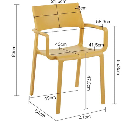 ABOUT WHITE LYSANDER Modern Minimalist Plastic Dining Chair from ABOUT WHITE