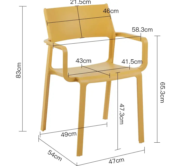 ABOUT WHITE LYSANDER Modern Minimalist Plastic Dining Chair from ABOUT WHITE