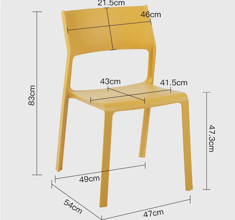 ABOUT WHITE LYSANDER Modern Minimalist Plastic Dining Chair from ABOUT WHITE