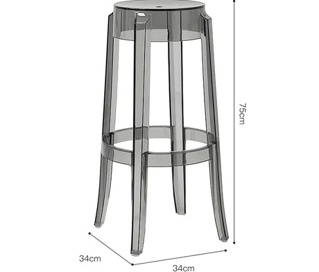 ABOUT WHITE Lianhua Elegant Transparent Bar Stool from ABOUT WHITE