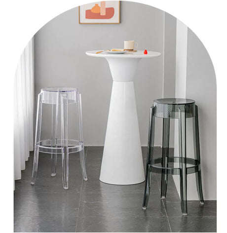 ABOUT WHITE Lianhua Elegant Transparent Bar Stool from ABOUT WHITE