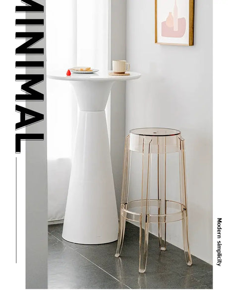 ABOUT WHITE Lianhua Elegant Transparent Bar Stool from ABOUT WHITE