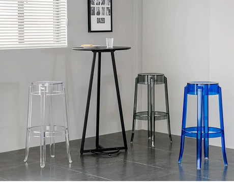 ABOUT WHITE Lianhua Elegant Transparent Bar Stool from ABOUT WHITE