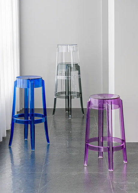 ABOUT WHITE Lianhua Elegant Transparent Bar Stool from ABOUT WHITE