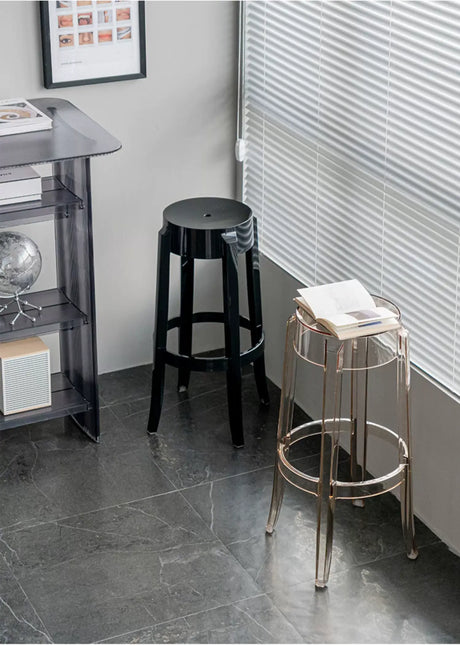 ABOUT WHITE Lianhua Elegant Transparent Bar Stool from ABOUT WHITE