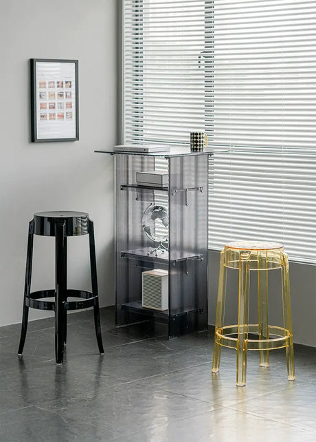 ABOUT WHITE Lianhua Elegant Transparent Bar Stool from ABOUT WHITE
