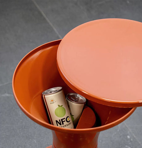 ABOUT WHITE Lira Contemporary Sleek Storage Stool from ABOUT WHITE