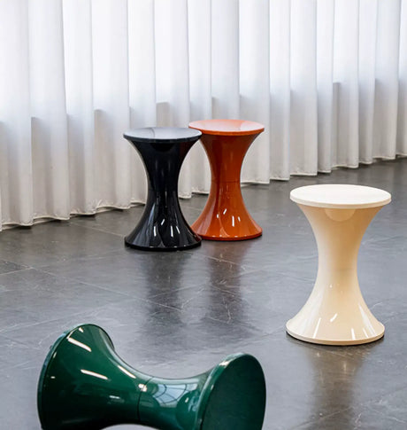 ABOUT WHITE Lira Contemporary Sleek Storage Stool from ABOUT WHITE