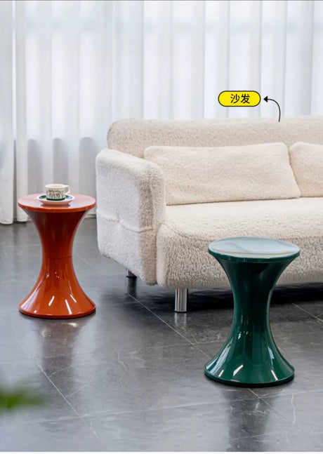 ABOUT WHITE Lira Contemporary Sleek Storage Stool from ABOUT WHITE
