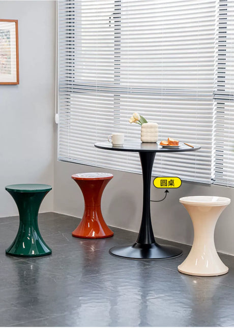 ABOUT WHITE Lira Contemporary Sleek Storage Stool from ABOUT WHITE