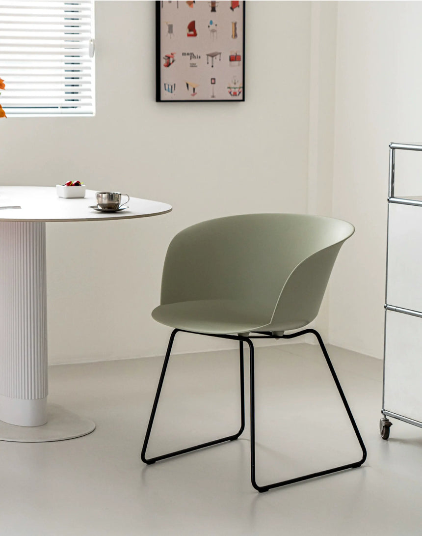 ABOUT WHITE Lysander Minimalist Scandinavian Dining Chair from ABOUT WHITE