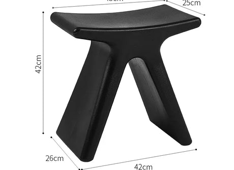 ABOUT WHITE Lysander Nordic Plastic Stool Modern Simple Design Home Bench from ABOUT WHITE