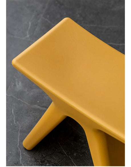 ABOUT WHITE Lysander Nordic Plastic Stool Modern Simple Design Home Bench from ABOUT WHITE