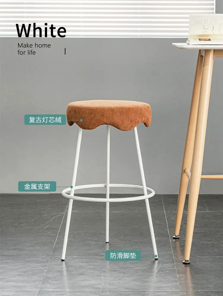 ABOUT WHITE Marcellus Elegant Luxury Bar Stool from ABOUT WHITE