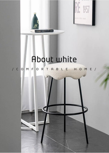 ABOUT WHITE Marcellus Elegant Luxury Bar Stool from ABOUT WHITE