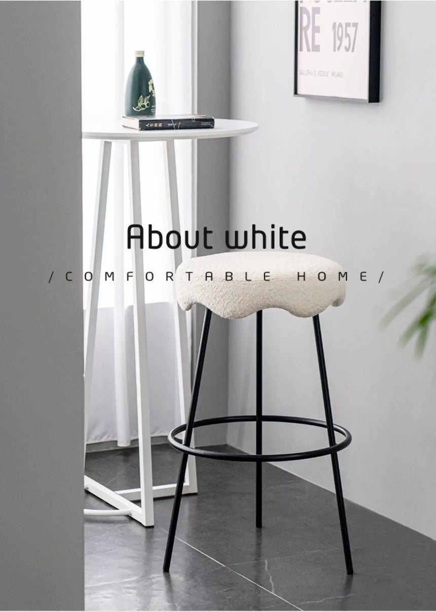 ABOUT WHITE Marcellus Elegant Luxury Bar Stool from ABOUT WHITE