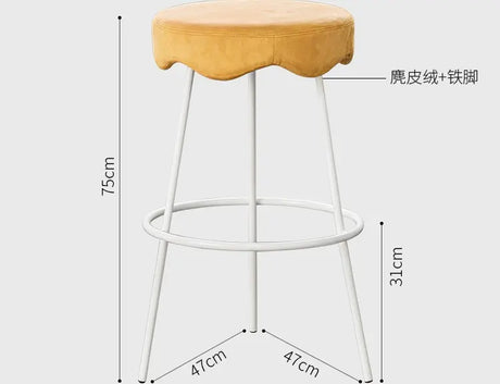 ABOUT WHITE Marcellus Elegant Luxury Bar Stool from ABOUT WHITE
