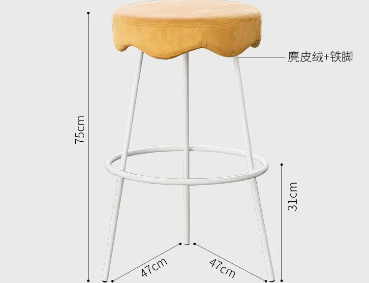 ABOUT WHITE Marcellus Elegant Luxury Bar Stool from ABOUT WHITE