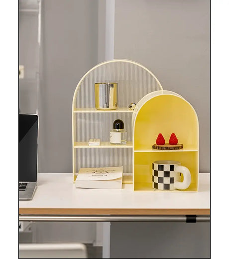 ABOUT WHITE Marcellus Elegant Minimalist Layered Storage Shelf from ABOUT WHITE