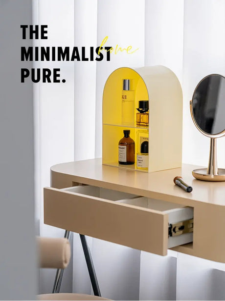 ABOUT WHITE Marcellus Elegant Minimalist Layered Storage Shelf from ABOUT WHITE