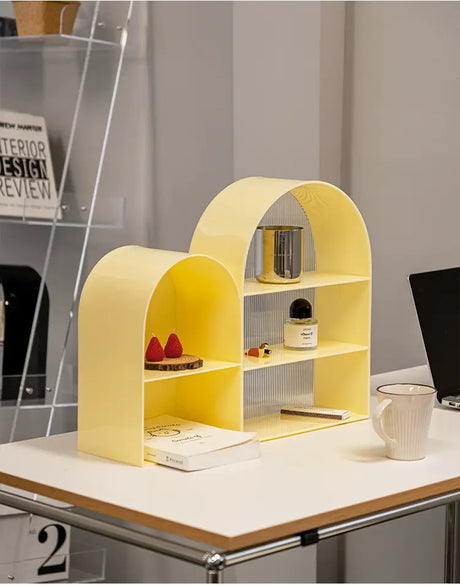 ABOUT WHITE Marcellus Elegant Minimalist Layered Storage Shelf from ABOUT WHITE