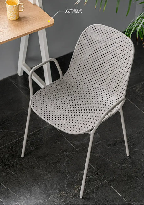 ABOUT WHITE Marcellus Sleek Armrest Plastic Dining Chair from ABOUT WHITE