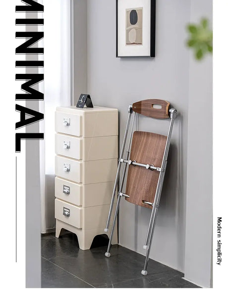 ABOUT WHITE Marcellus Sleek Folding Dining Chair from ABOUT WHITE