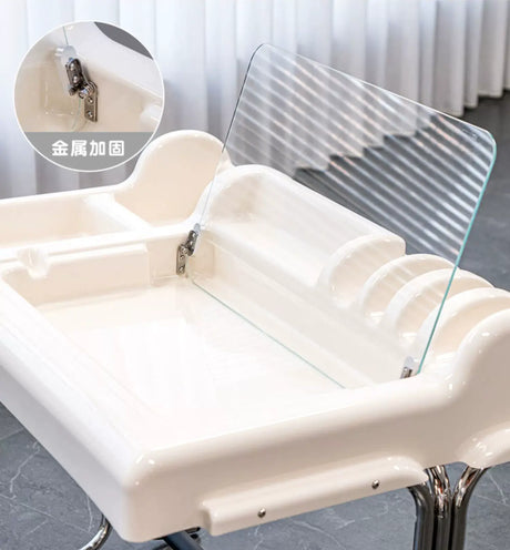 ABOUT WHITE Marisol Elegant Minimalist Storage Dressing Table from ABOUT WHITE