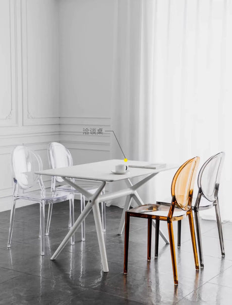 ABOUT WHITE Marisol Sleek Transparent Design High Chair from ABOUT WHITE
