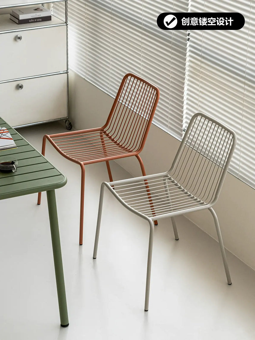 ABOUT WHITE Marisol Stylish Minimalist Stackable Dining Chairs from ABOUT WHITE