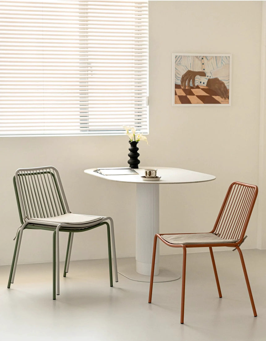 ABOUT WHITE Marisol Stylish Minimalist Stackable Dining Chairs from ABOUT WHITE