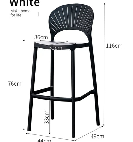 ABOUT WHITE Matilda Contemporary Chic Bar Stool from ABOUT WHITE