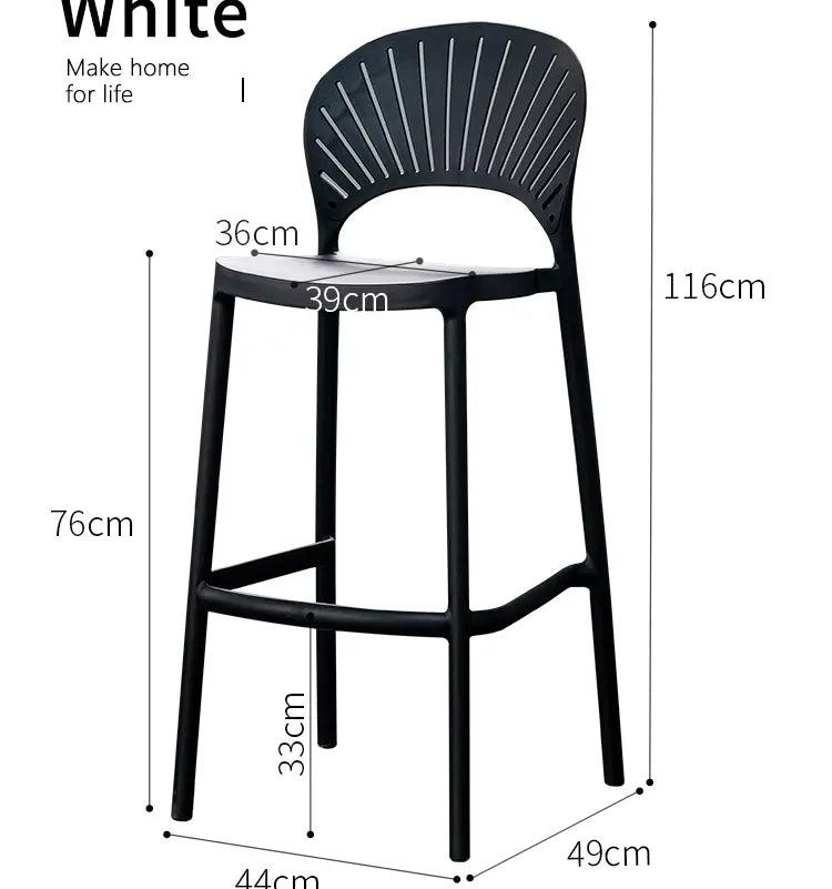 ABOUT WHITE Matilda Contemporary Chic Bar Stool from ABOUT WHITE