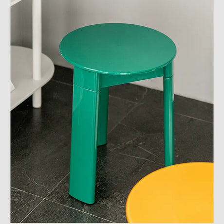 ABOUT WHITE Mireille Contemporary Nordic Design Plastic Round Stool from ABOUT WHITE