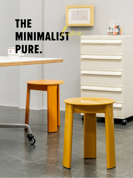 ABOUT WHITE Mireille Contemporary Nordic Design Plastic Round Stool from ABOUT WHITE