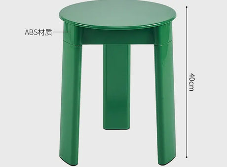 ABOUT WHITE Mireille Contemporary Nordic Design Plastic Round Stool from ABOUT WHITE