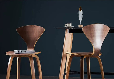 ABOUT WHITE Mistral Vintage Nordic Wooden Bar Chair from ABOUT WHITE