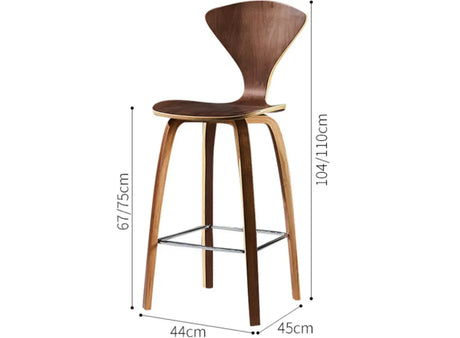 ABOUT WHITE Mistral Vintage Nordic Wooden Bar Chair from ABOUT WHITE
